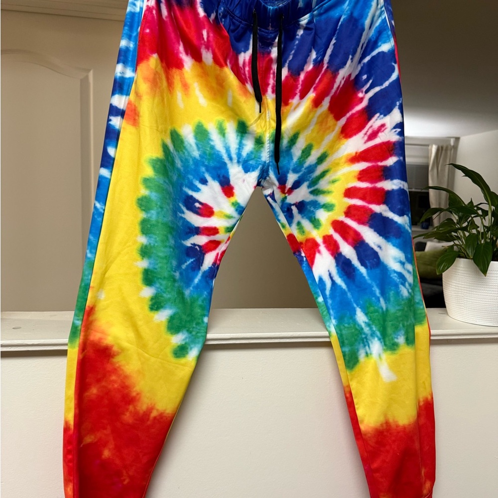 Red and Blue Sweatpants Vibrant Joggers
